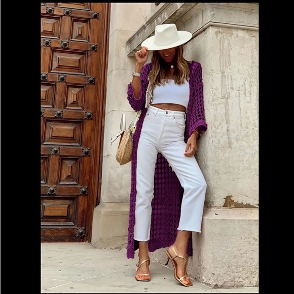 Crochet Cardigan in Spring Trend color report. - Picture 3 of 4